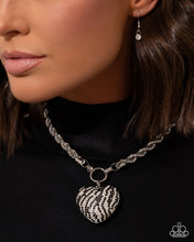 Load image into Gallery viewer, Striped Selfie - Necklace &amp; Striped Sentiment - Bracelet - Black
