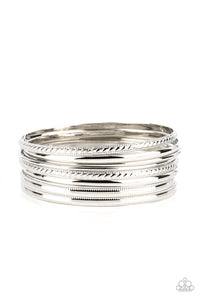 Stackable Shimmer - Silver Bracelet